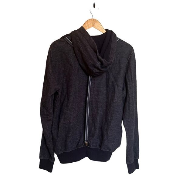 Antony Morato Front Zip Hoodie with Suspenders Gray Size XL - Picture 5 of 5